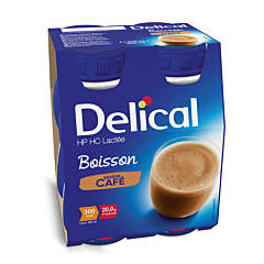 Delical Boisson Lactée HP-HC Café Bouteille 4x200ml