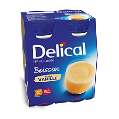 Delical Boisson Lactée HP-HC Vanille Bouteille 4x200ml