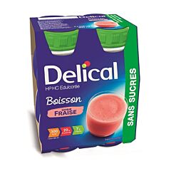 Delical Melkdrank HP-HC Aardbei 4x200ml