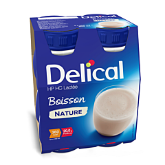 Delical Boisson Lactée HP-HC Nature Bouteille 4x200ml