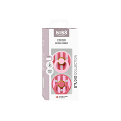 Bibs Sucette Studio 2 pièces -  Block Baby Pink 6-18M