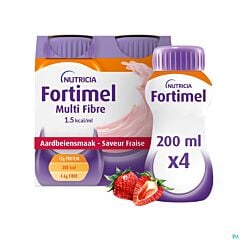 Fortimel Multifiber 1.5kcal Fraise - 4x200ml