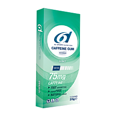 6D Sports Nutrition Caffeine Gum 75mg - Menthe - 10x2g