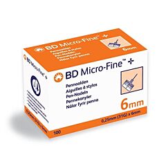 BD Micro-Fine+ Aiguille à Stylo 31G 6mm 100 Pièces