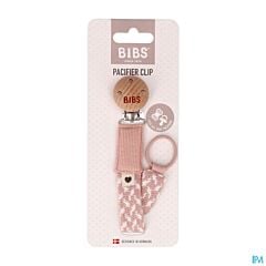 Bibs Attache Sucette Braided Blush & Ivory