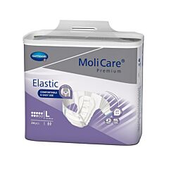 Hartmann MoliCare Premium Elastic Change d'Incontinence 8 Gouttes Taille L 30 Pièces