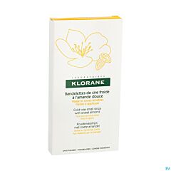 Klorane Zoete Amandel  Koude Wasstrips, Gelaat & gevoelige zones 6x