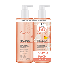 Avène Xeracalm Nutrition Gel Nettoyant 2x500ml - Promo 2ème à -50%