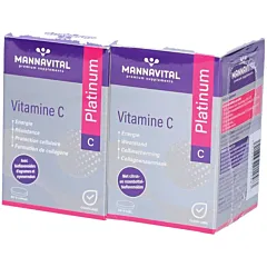 Mannavital Vitamine C Platinum – Duopack 2 x 60 comprimés