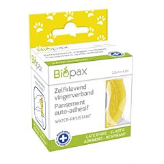 Biopax Bandage Auto-adhésif pour Doigts Jaune – 4,5 m x 2,5 cm