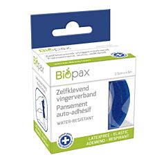 Biopax Bandage Auto-adhésif pour Doigts Bleu – 4,5 m x 2,5 cm