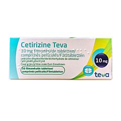 Cetirizine Teva 10mg 50 Comprimés