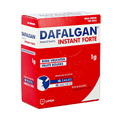 Dafalgan Instant Forte 1g - Fruits Rouges - 10 Sachets