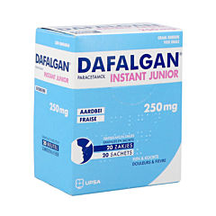 Dafalgan Instant Junior Aardbei 250mg Granulaat - 20 Zakjes