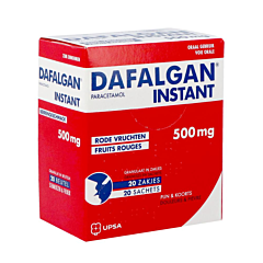 Dafalgan Instant Rode Vruchten 500mg Granulaat - 20 Zakjes