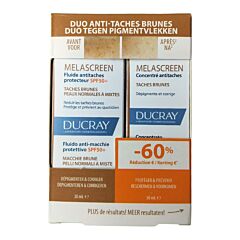 Ducray Melascreen Duoo Anti-Taches Fluide Protecteur - 30ml + PROMO Concentré - 50ml -60%