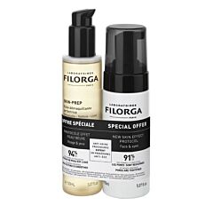 Filorga Duo Skin-Prep Huile Démaquillante -150ml & Mousse Nettoyante - 150ml