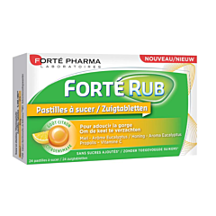 Forté Pharma FortéRub Goût Citron 24 Pastilles à Sucer