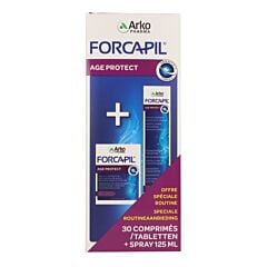 Forcapil Age Protect Boite Decouverte 2 Produits - 30 Comprimes + Spray 125ml