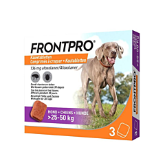 Frontpro 136mg Chiens 25-50kg - 3 Comprimés à Croquer