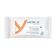 Lactacyd Classic Lingettes Intimes Nettoyantes - 15 Pièces