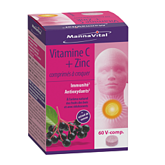 MannaVital Vitamine C + Zink + Vlier 60 Kauwtabletten