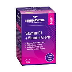 MannaVital Vitamine D3 + Vitamine A Forte - 90 Gélules