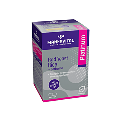 Mannavital Rode Gist Rijst + Berberine Platinum 60 Capsules