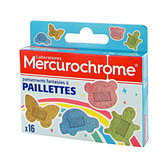 Mercurochrome Pansements Fantaisies à Paillettes - 16 Unités