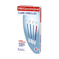 Mercurochrome Cure-Oreilles Réutilisables - 4 Pièces