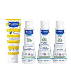 Mustela Set Voyage Lait Solaire SPF50 Kathy 4 Produits - 1 Pièce