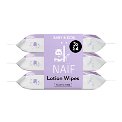 Naïf Baby & Kids Plasticvrije Lotion Billendoekjes - 3x54 Stuks