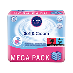 Nivea Baby Lingettes Soft & Cream Megapack 3x63 Pièces