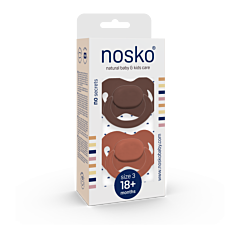 Nosko Fopspeen Chocolate + Brick 18+ M 2 stuks