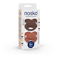 Nosko Fopspeen Chocolate + Brick 18+ M 2 stuks