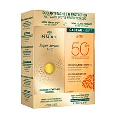 Nuxe Anti-Taches & Protection Duo - Super Serum 10 - 30 ml + CADEAU Crème Solaire Fondante SPF50+ - 50ml