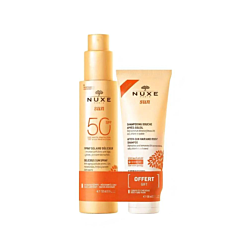 Nuxe Sun Spray Solaire Délicieux IP50 150ml + Après Soleil Shampooing/Douche 100ml OFFERT