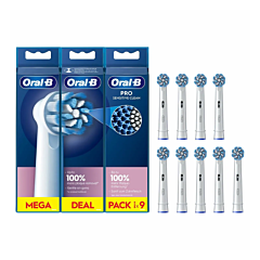 Oral-B EB60X Pro Sensitive Clean Opzetborstels Promo Pack - 9 Stuks