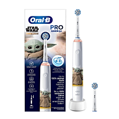 Oral-B Brosse À Dents Électrique Pro 3 Junior Yoda 1 Pièce + 1 Tête De Brosse