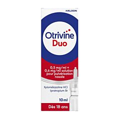 Otrivine Duo 0,5mg/ml + 0,6mg/ml Solution pour Pulvérisation Nasale Adultes Spray 10ml