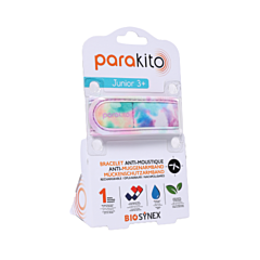 Parakito Anti-Muggenarmband Junior 2 - Tie & Dye - 2 Navullingen - 1 Stuk