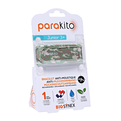 Para'kito Bracelet Anti-Moustique Junior - Camouflage - 2 Recharges - 1 Pièce