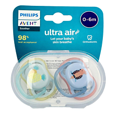 Philips Avent Fopspeen +0m Air Ananas - 2 Stuks