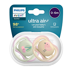 Philips Avent Fopspeen +0m Air Kers - 2 Stuks