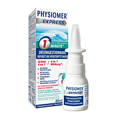 Physiomer Express (1Min) Spray Nasal 20ml - Nez bouché, Nez Coulant, Éternuement.