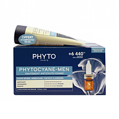 Phyto Phytocyane-Men Antichute Homme 12x3,5ml Ampoules + Shampooing 100ml Offert