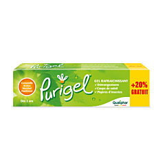 Purigel Gel Rafraîchissant Démangeaisons Piqûres d'Insectes & Coups de Soleil Tube 50ml + 20% Gratuit