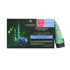 René Furterer Triphasic Reactional 12x5ml Ampoules + Shampooing Fortifiant Forticea 50ml  OFFERT