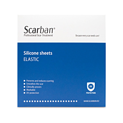 Scarban Elastic Feuille De Silicone Élastique Cicatrices - 5x7,5cm - 1 Pièce