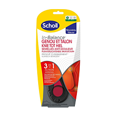 Scholl In-Balance Semelles Anti-Douleur Genou & Talon - Small 37-39,5 - 1 Paire